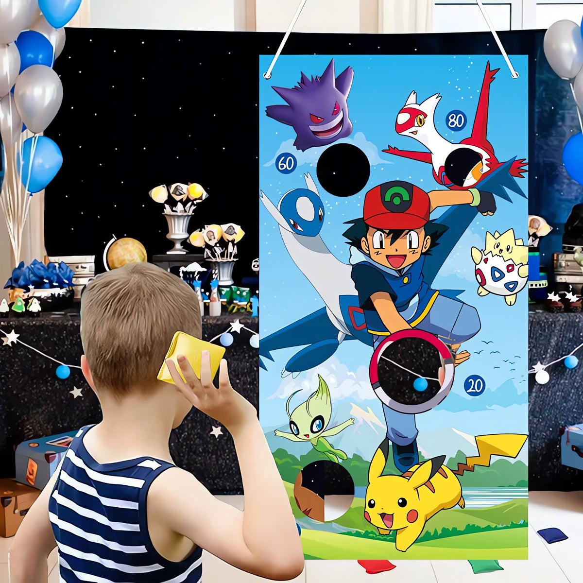 Pikachu toss game with hanging game wall – photo 4