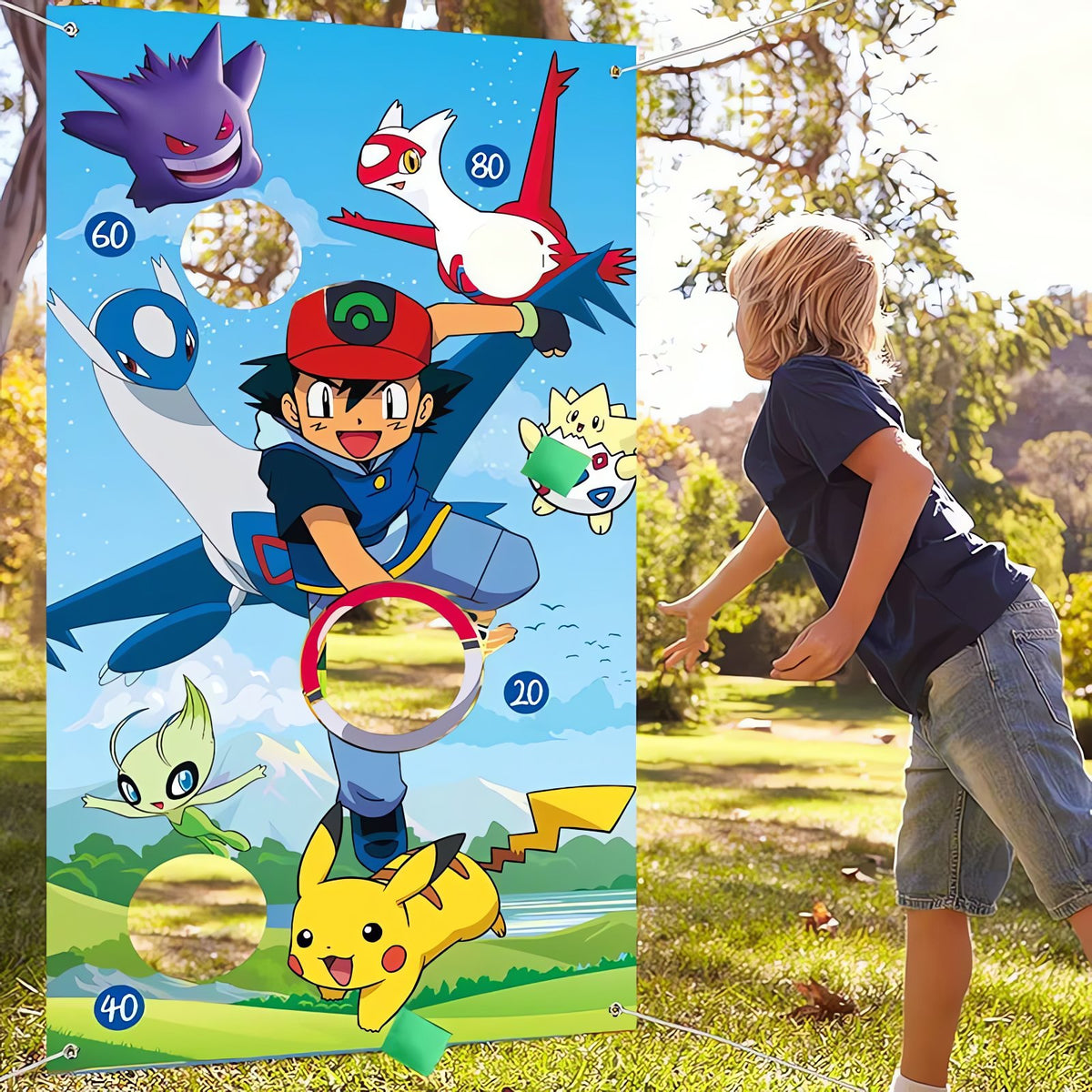 Pikachu toss game with hanging game wall – photo 6