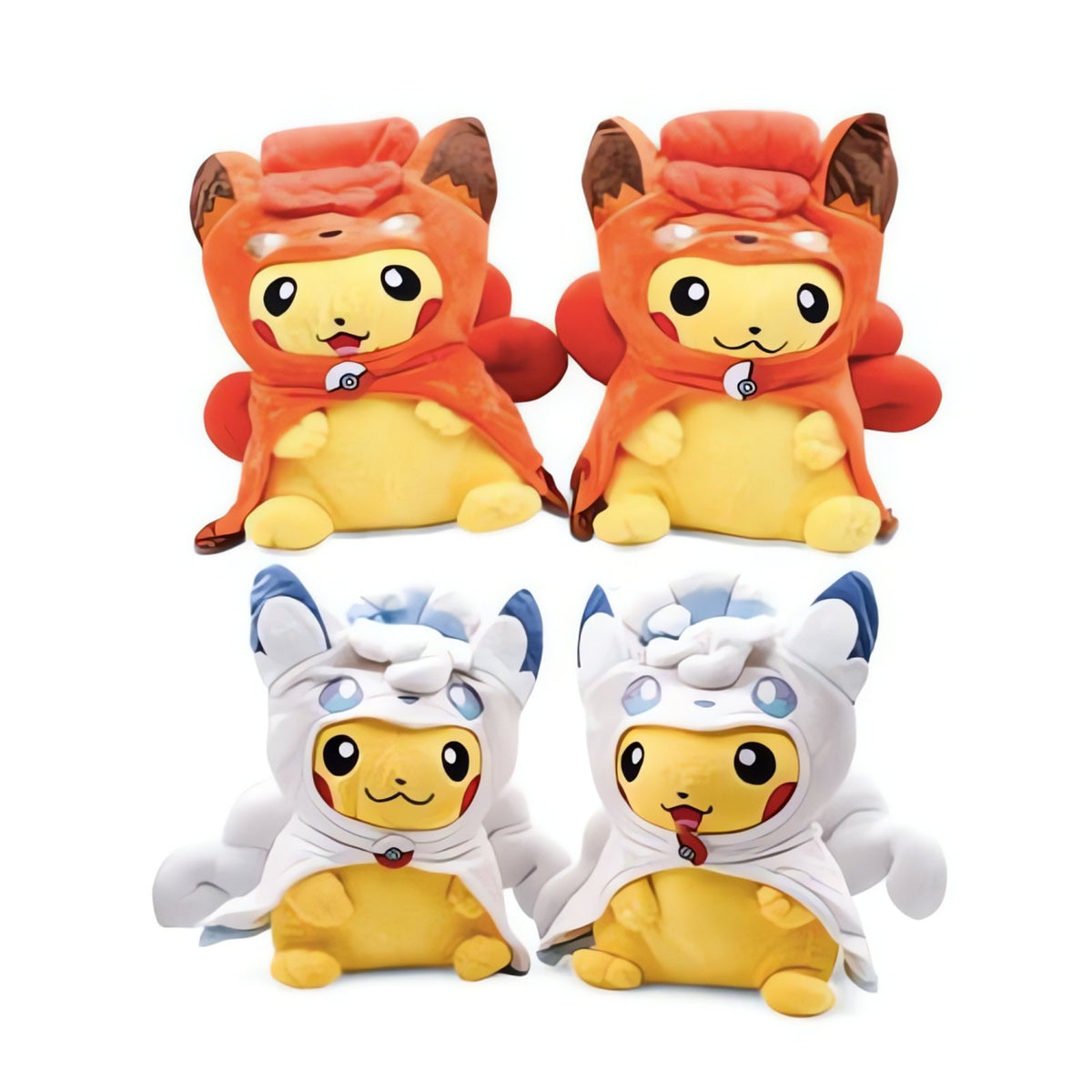 Pikachu plush toy in Vulpix costume, 30cm
