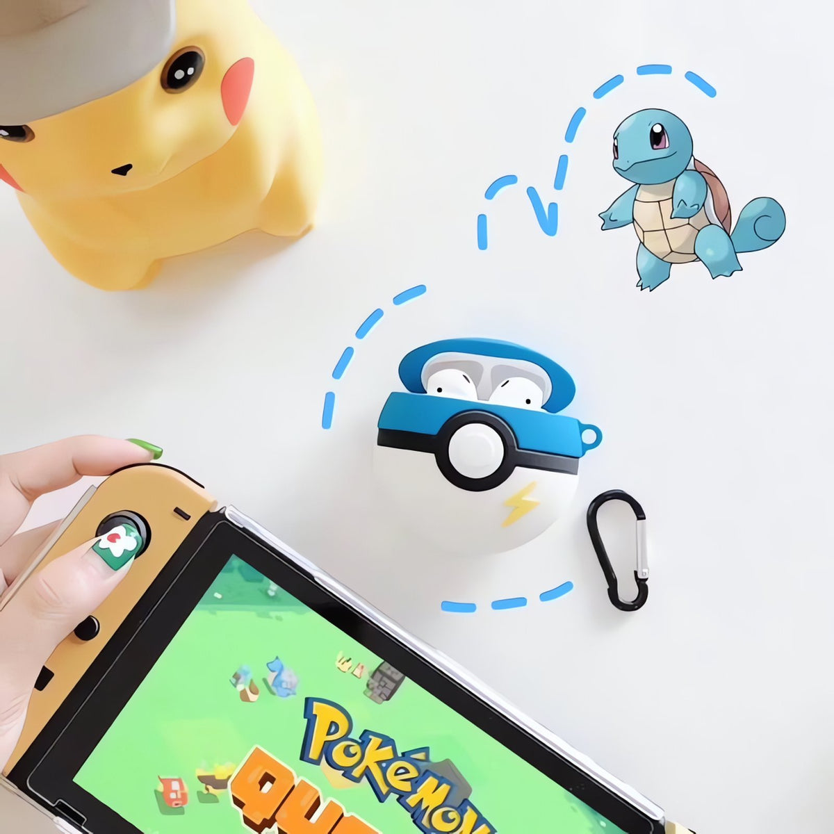 Poké Ball style silicone AirPods case – AirPods 1 & 2 – Design 4