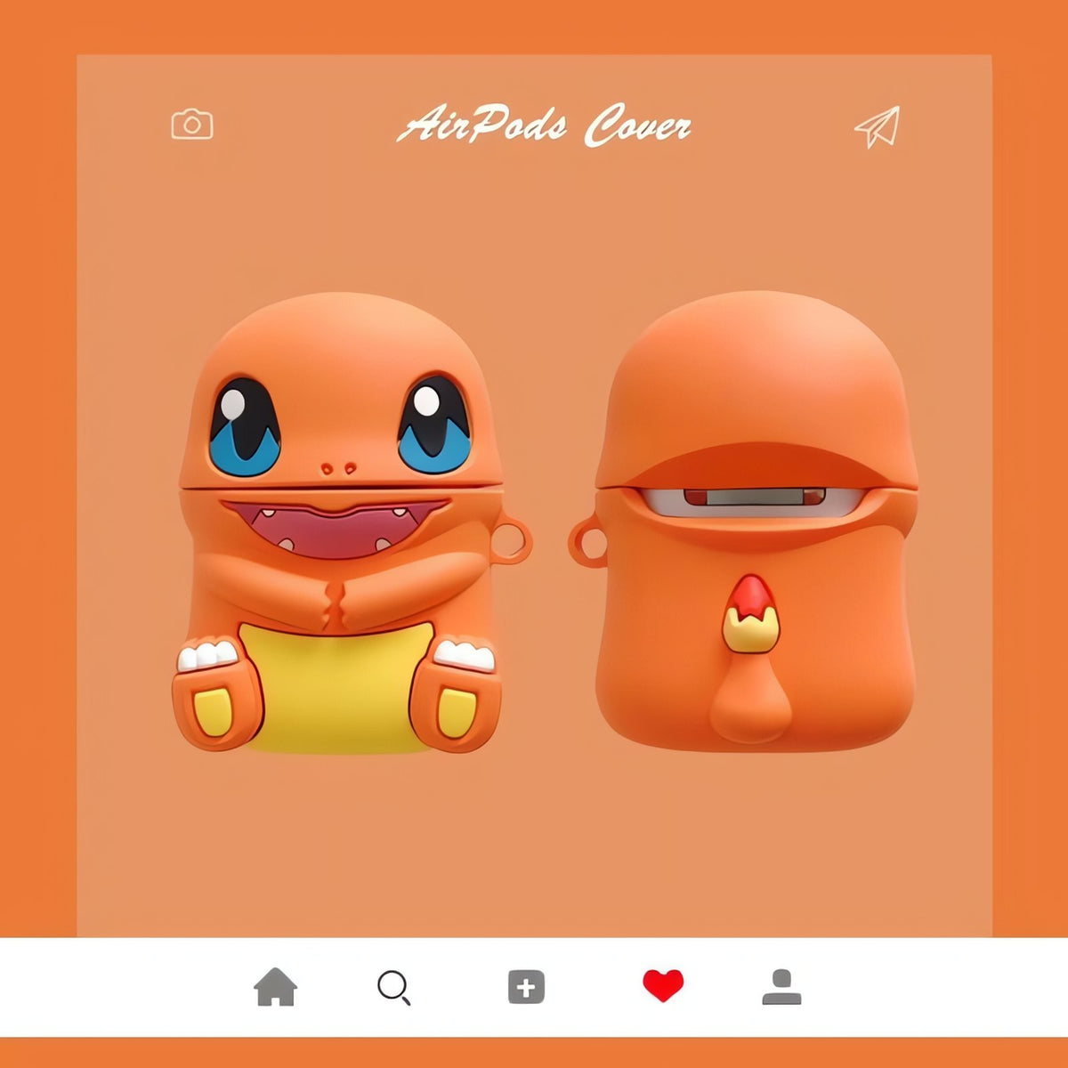 Poké Ball style silicone AirPods case – AirPods 1 & 2 – Design 7