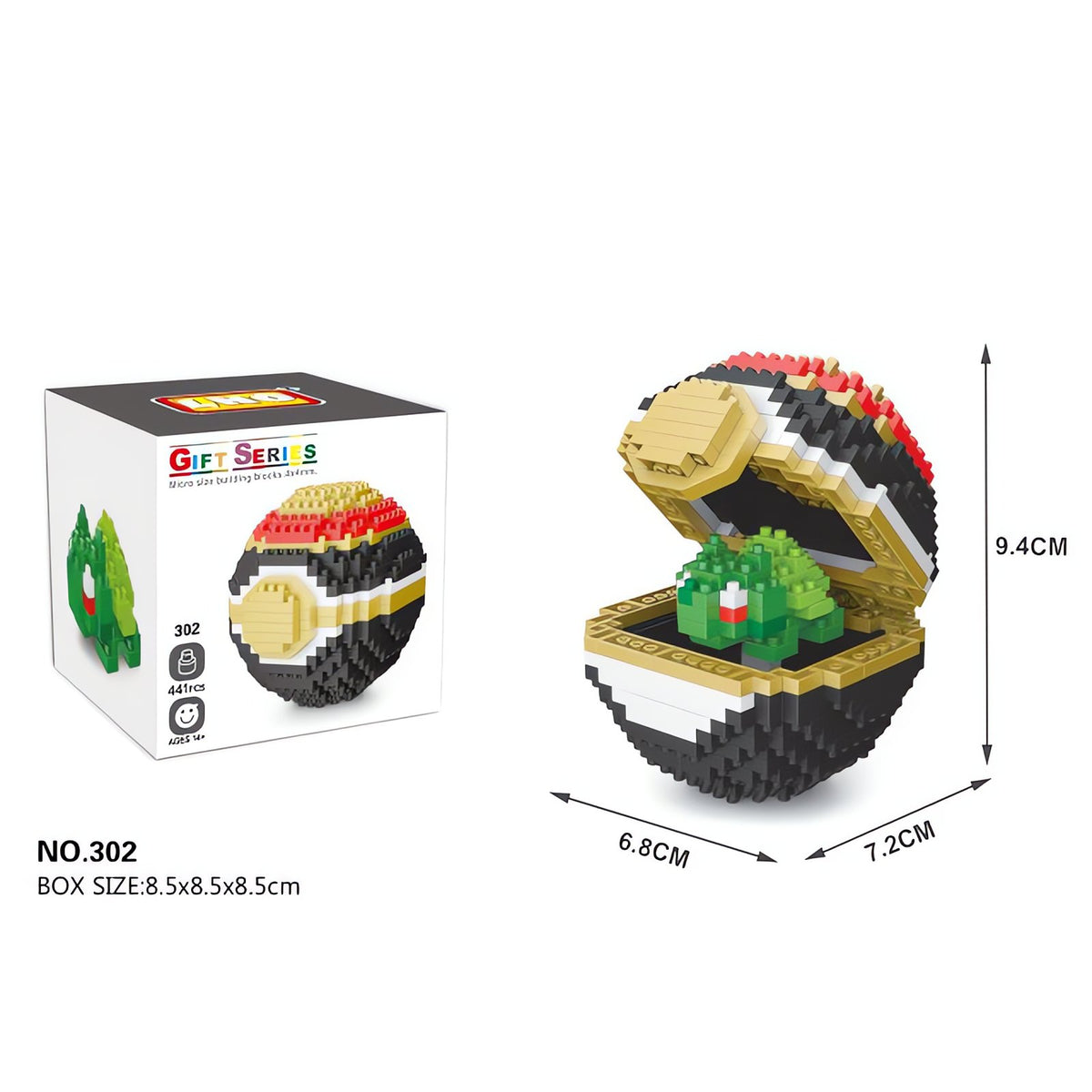 Poké Ball building block sets – Bulbasaur 302