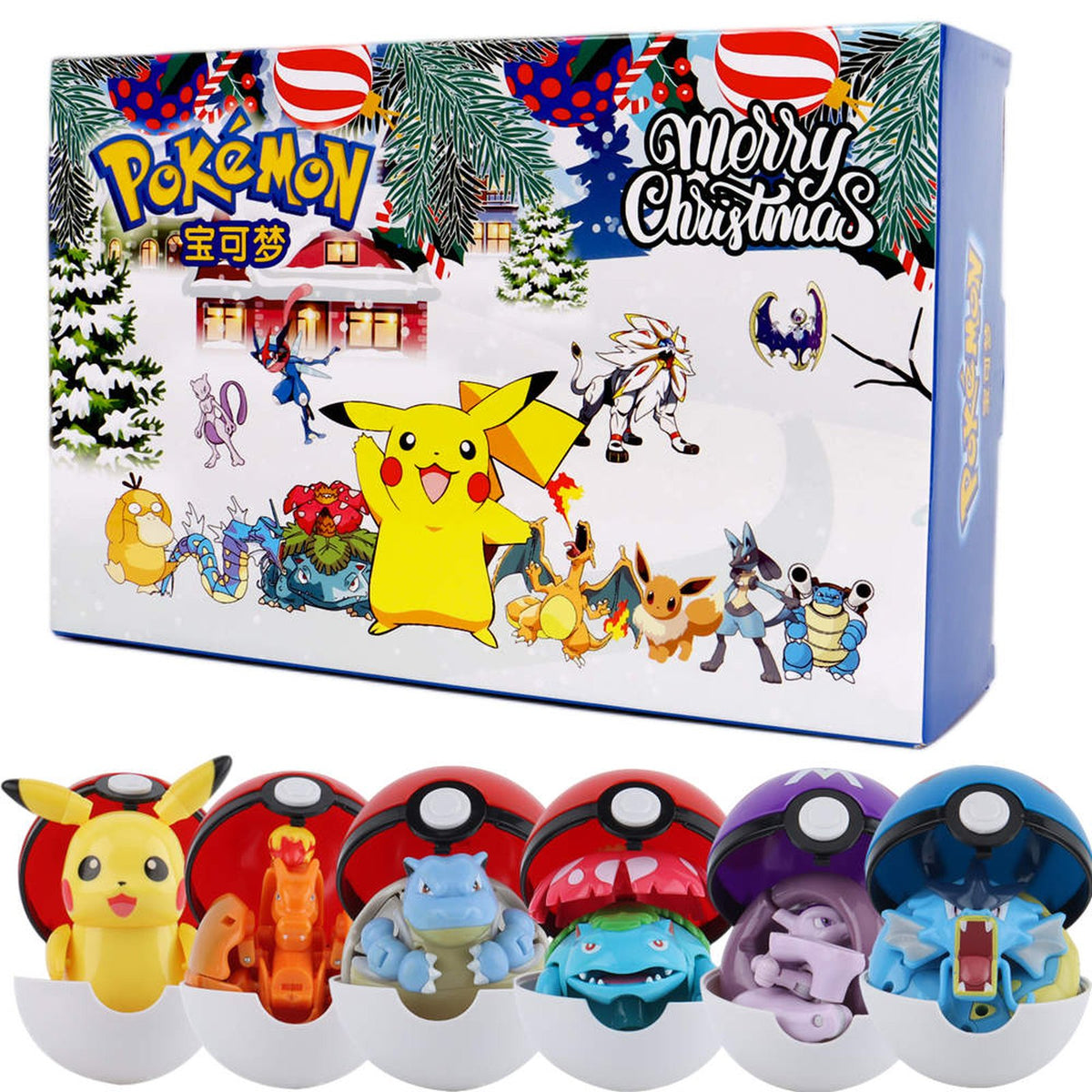 Poké Ball Christmas set with six balls