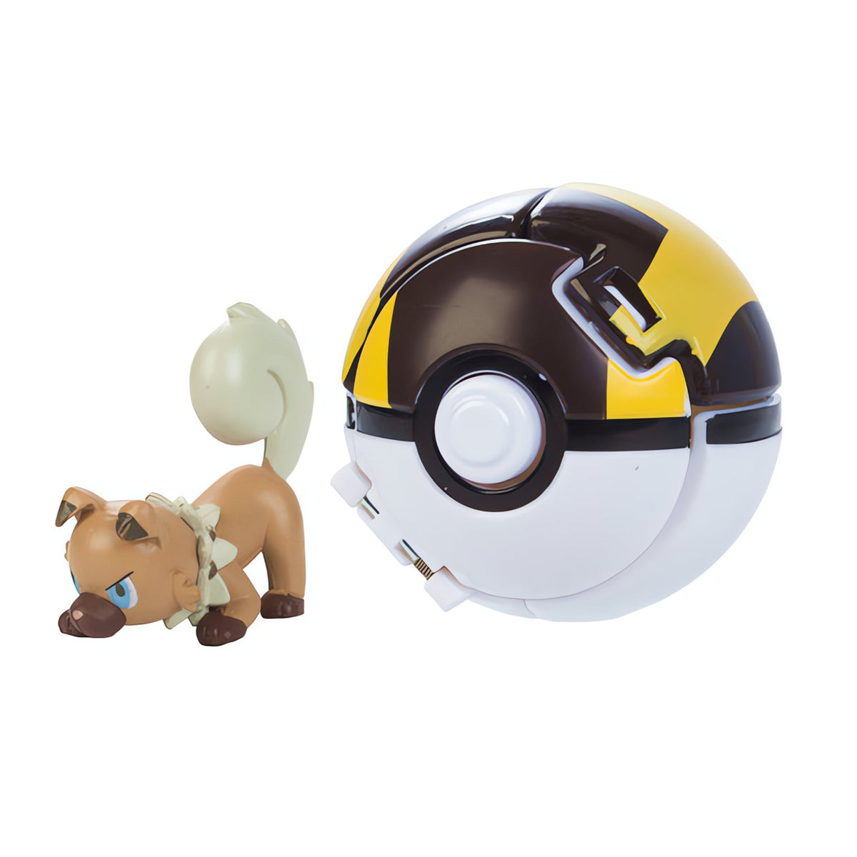 Poké Ball Clip 'n' Go toy with belt clip – Rockruff