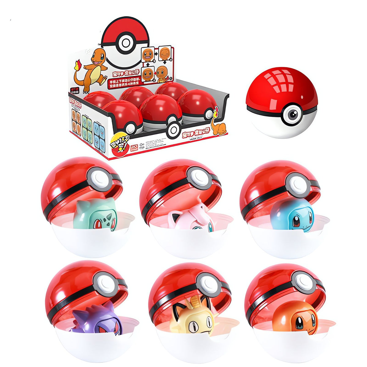 Poké Ball with face-changing Pokémon figure