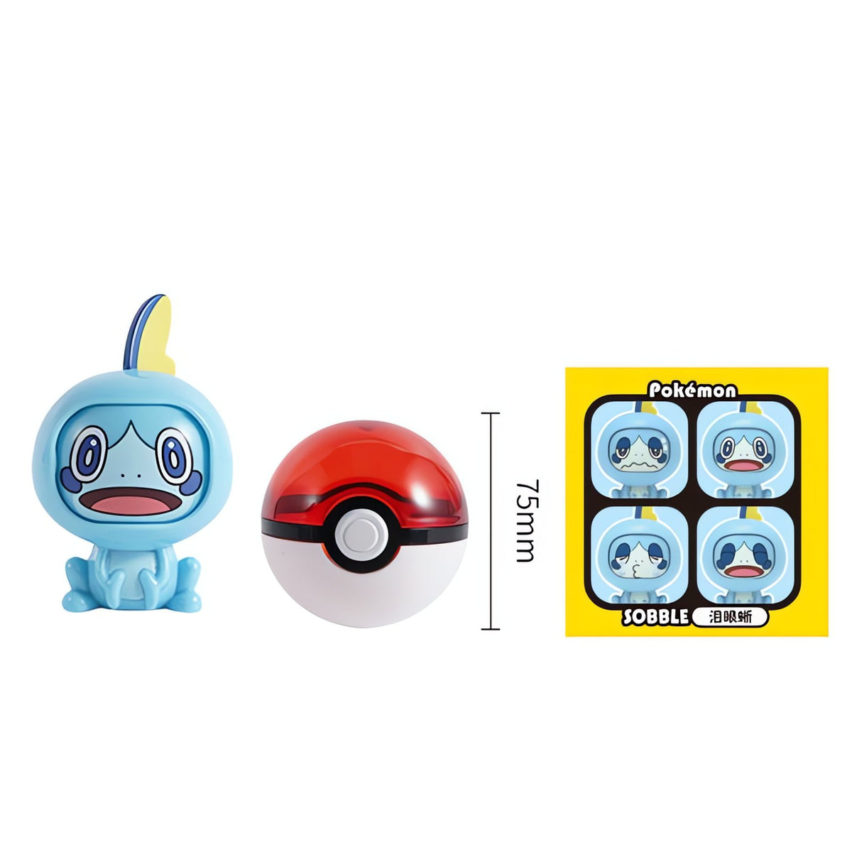 Poké Ball with face-changing Pokémon figure – Sobble