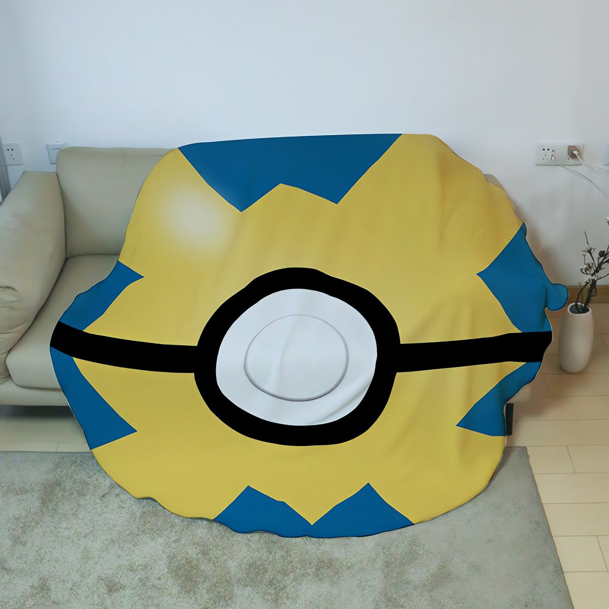 Round Poké Ball flannel blanket, 150cm – 3