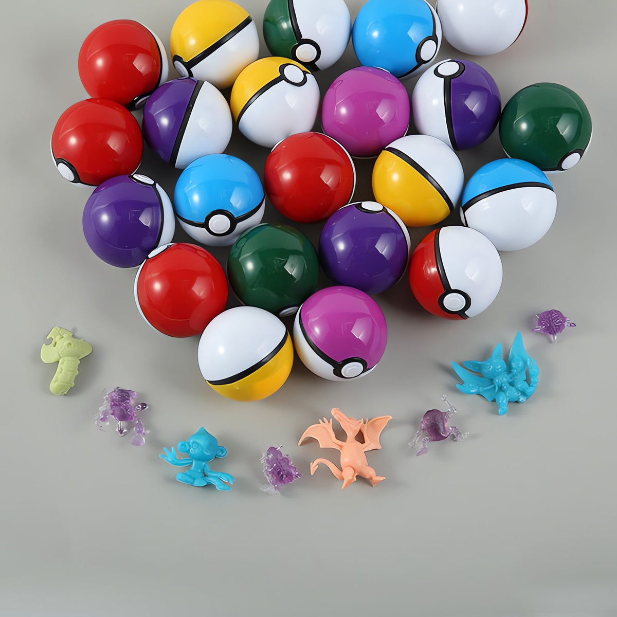 Net of 50 Poké Balls with figures and stickers – photo 2