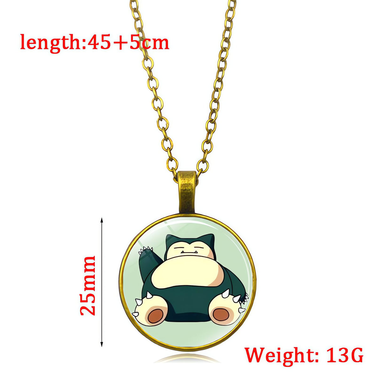Poké Ball pendant necklace on a metal chain – photo 10