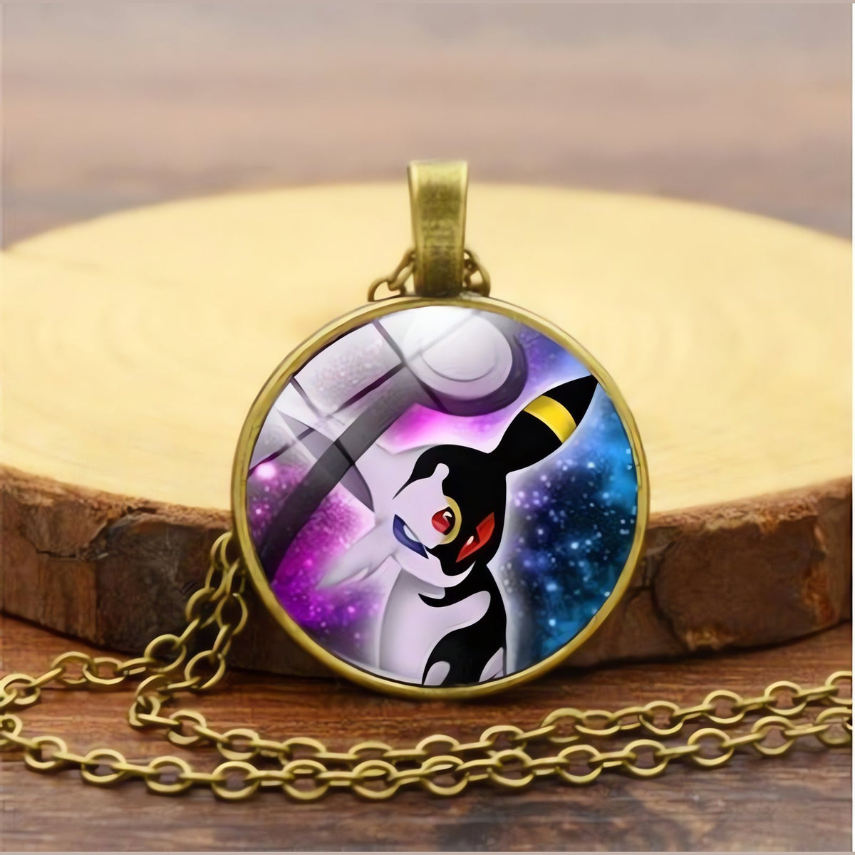 Poké Ball pendant necklace on a metal chain – photo 9