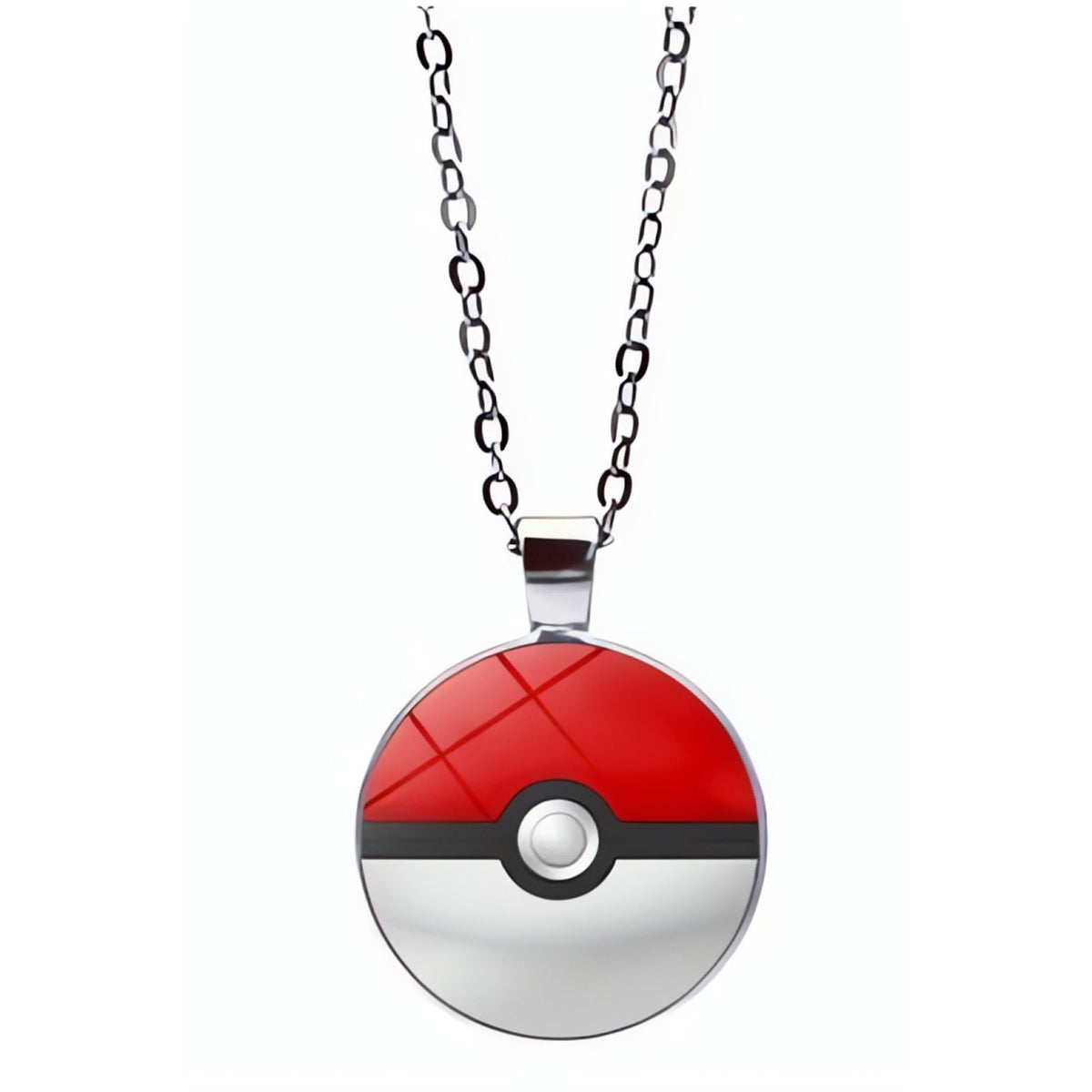 Poké Ball pendant necklace on a metal chain – Poké Ball 4