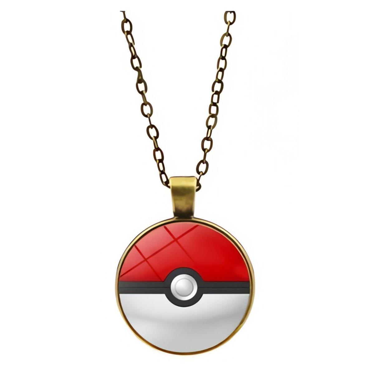 Poké Ball pendant necklace on a metal chain – Poké Ball 6