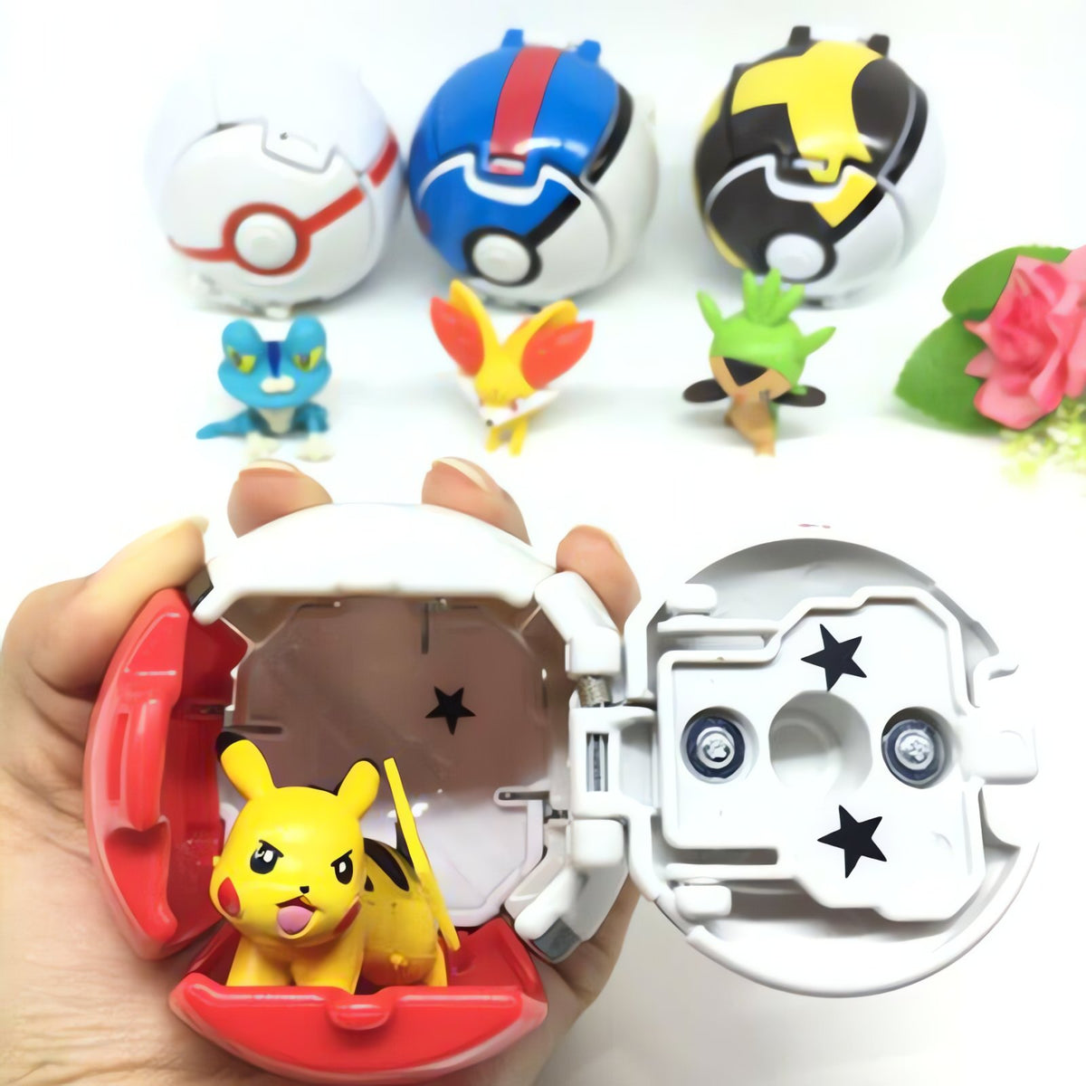 Set of 12 Poké Balls with Pokémon figures – photo 3