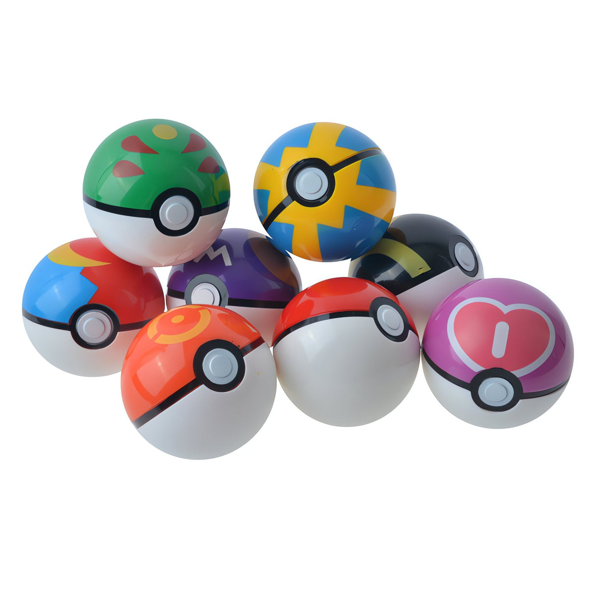 Set of Poké Balls with mini Pokémon figures inside – photo 3