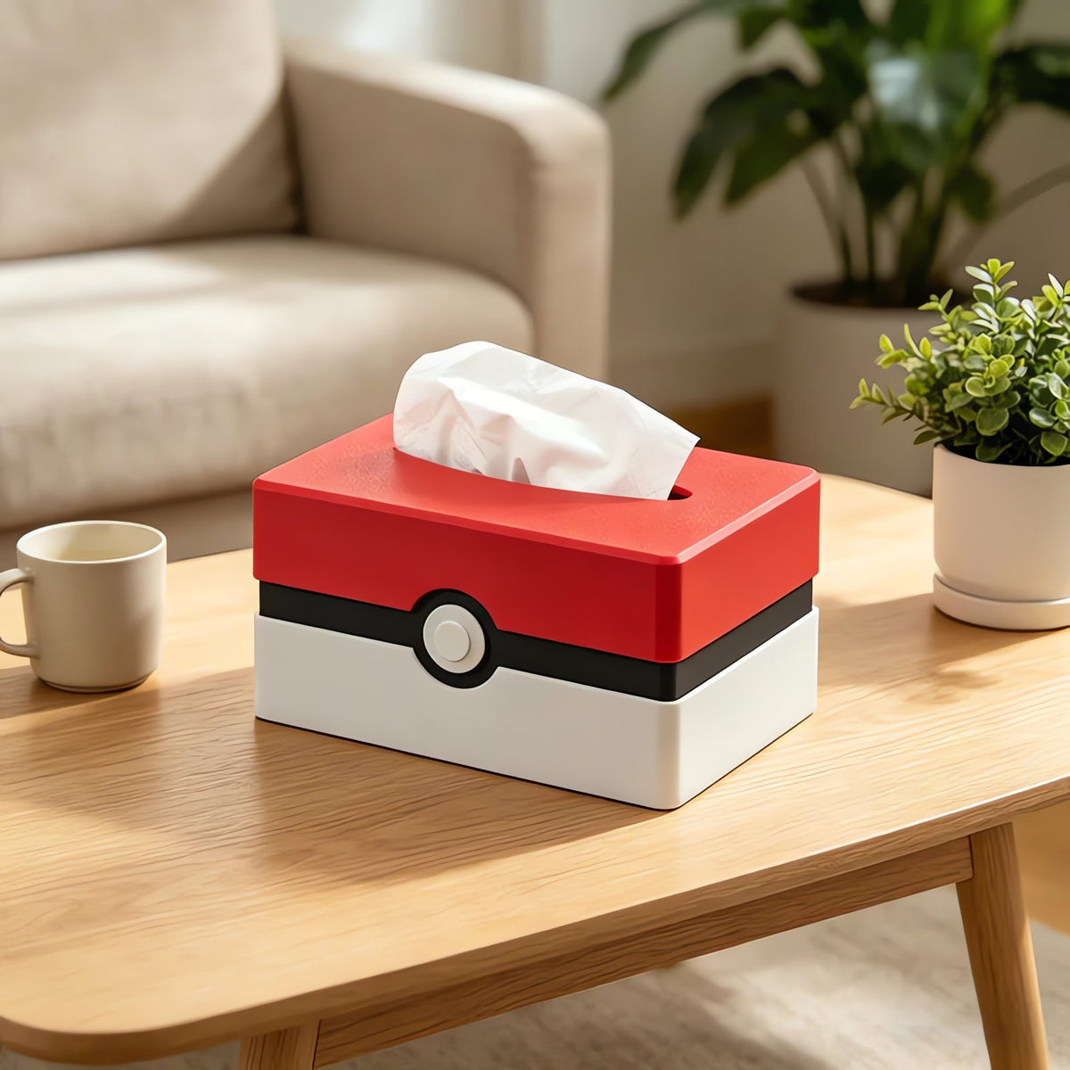 Poké Ball tissue dispenser, red and white – photo 3