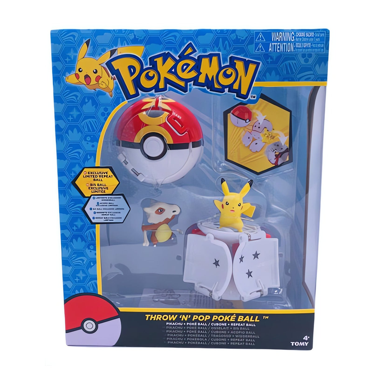 Poké Ball with Pokémon figure, 7cm – Pikachu & Cubone