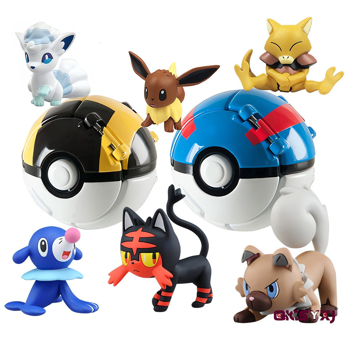 Poké Ball with a mini Pokémon figure