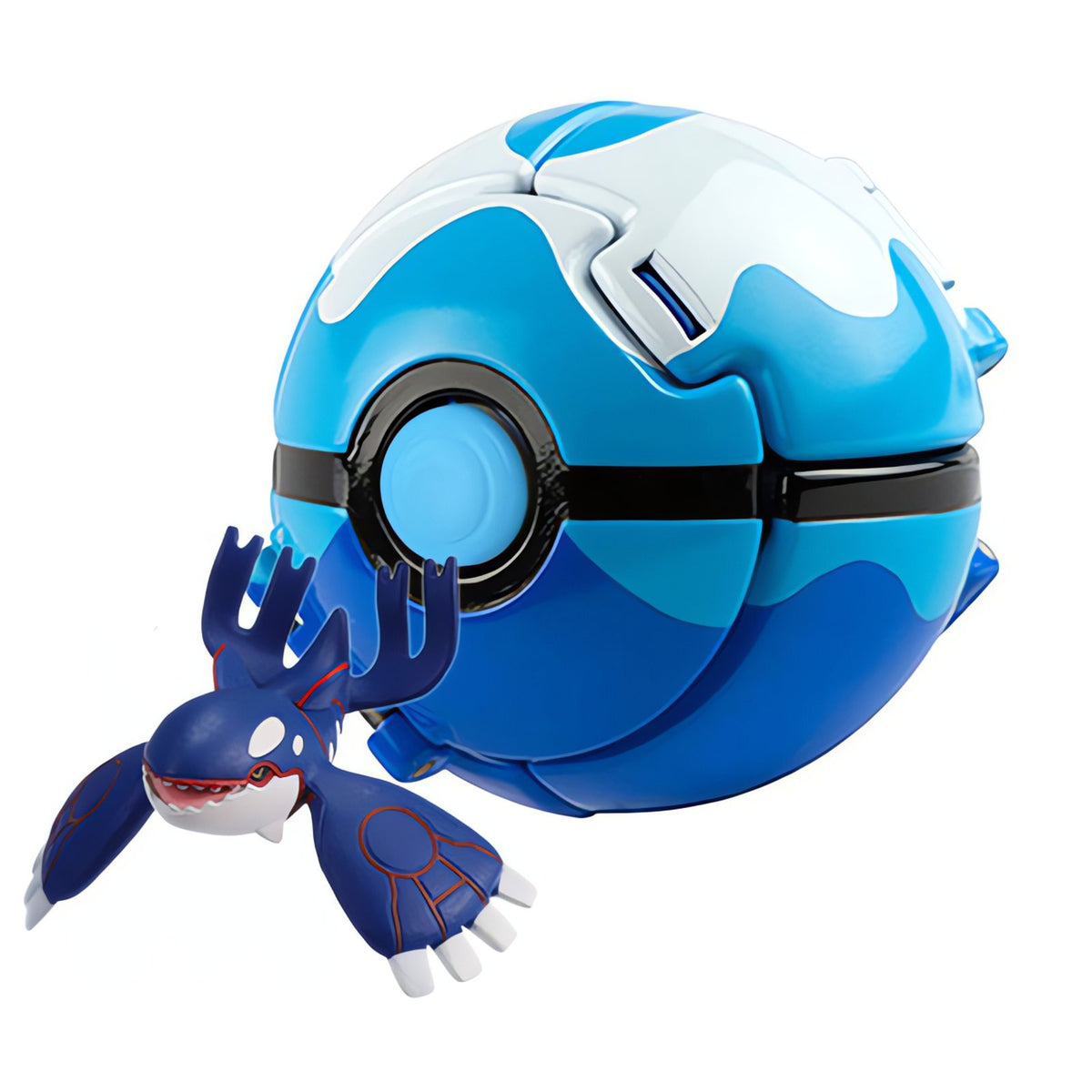 Poké Ball with a mini Pokémon figure – Kyogre