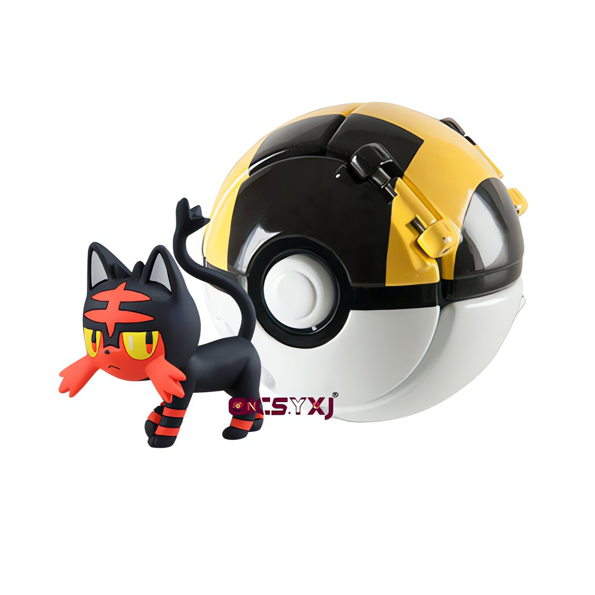 Poké Ball with a mini Pokémon figure – Littem