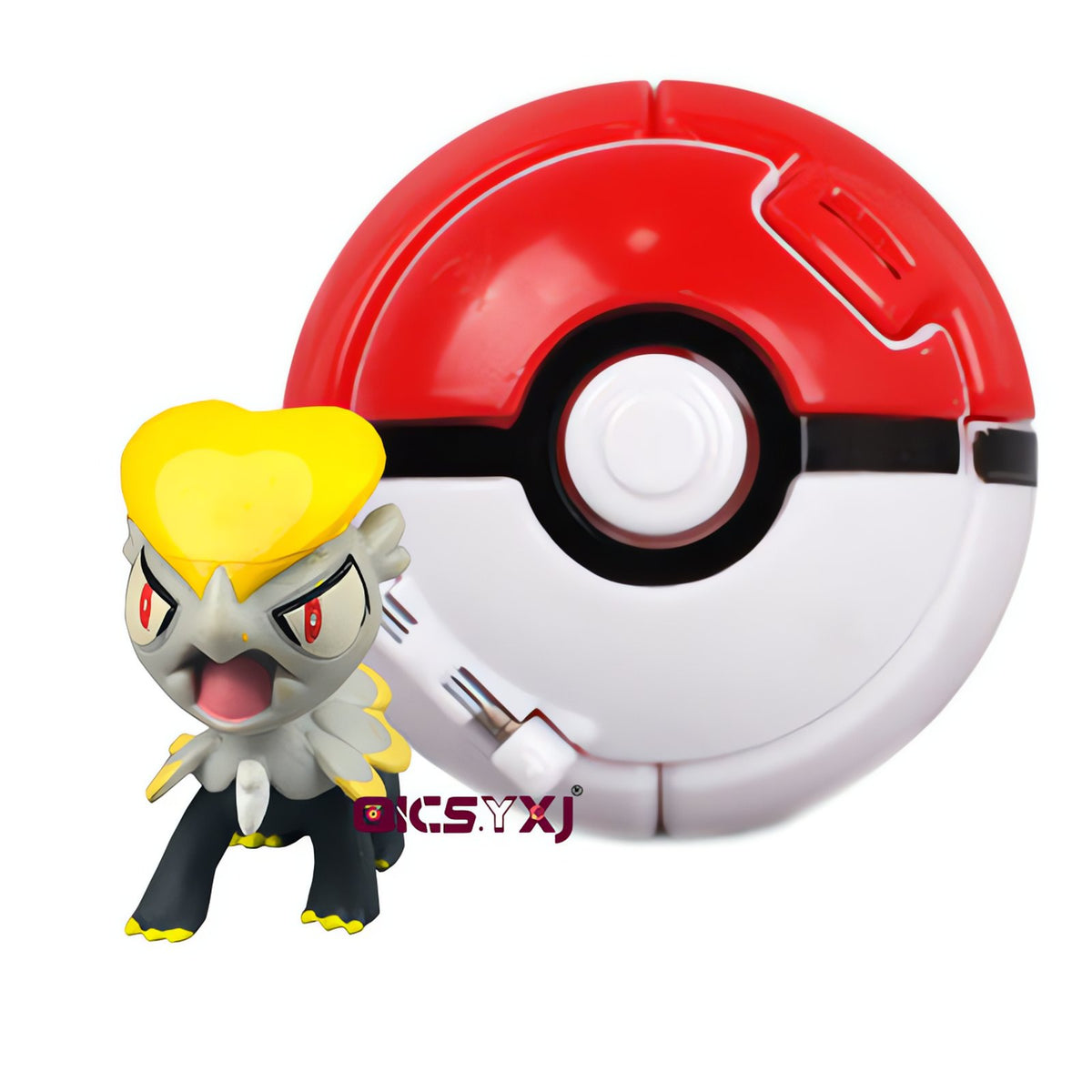 Poké Ball with a mini Pokémon figure – P