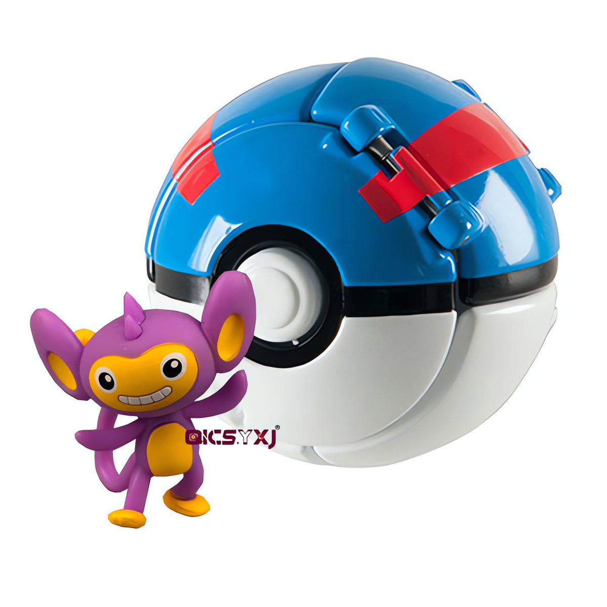 Poké Ball with a mini Pokémon figure – Q
