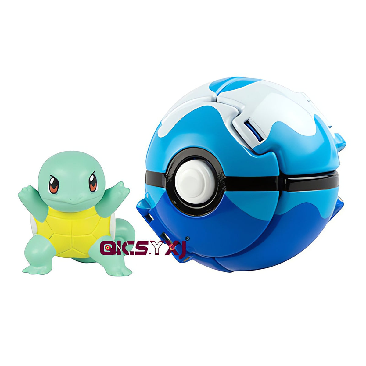 Poké Ball with a mini Pokémon figure – Squirtle