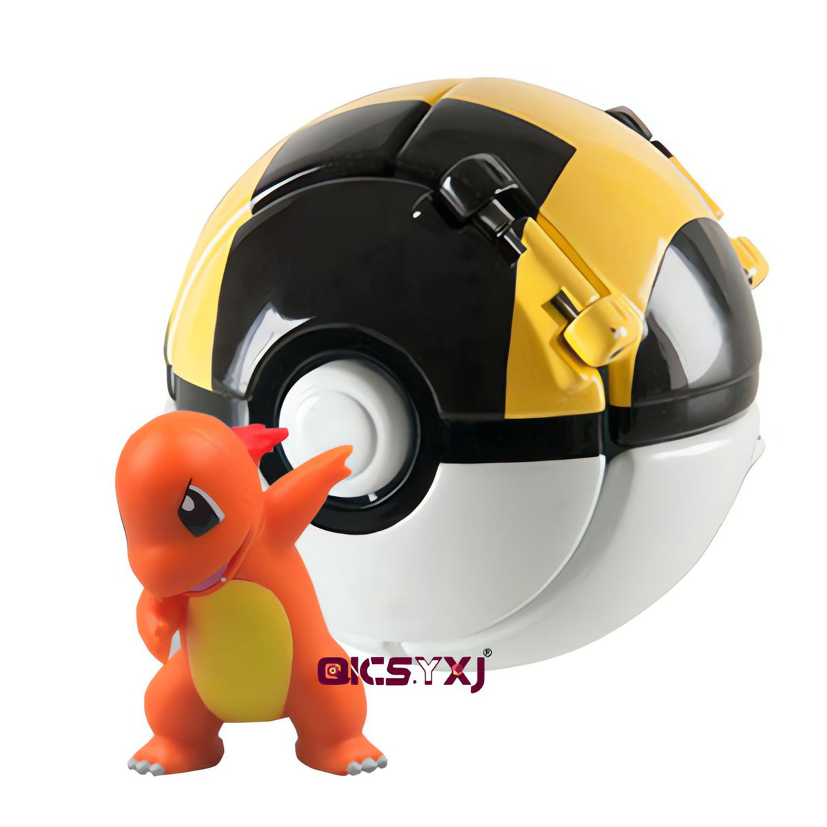 Poké Ball with a mini Pokémon figure – V