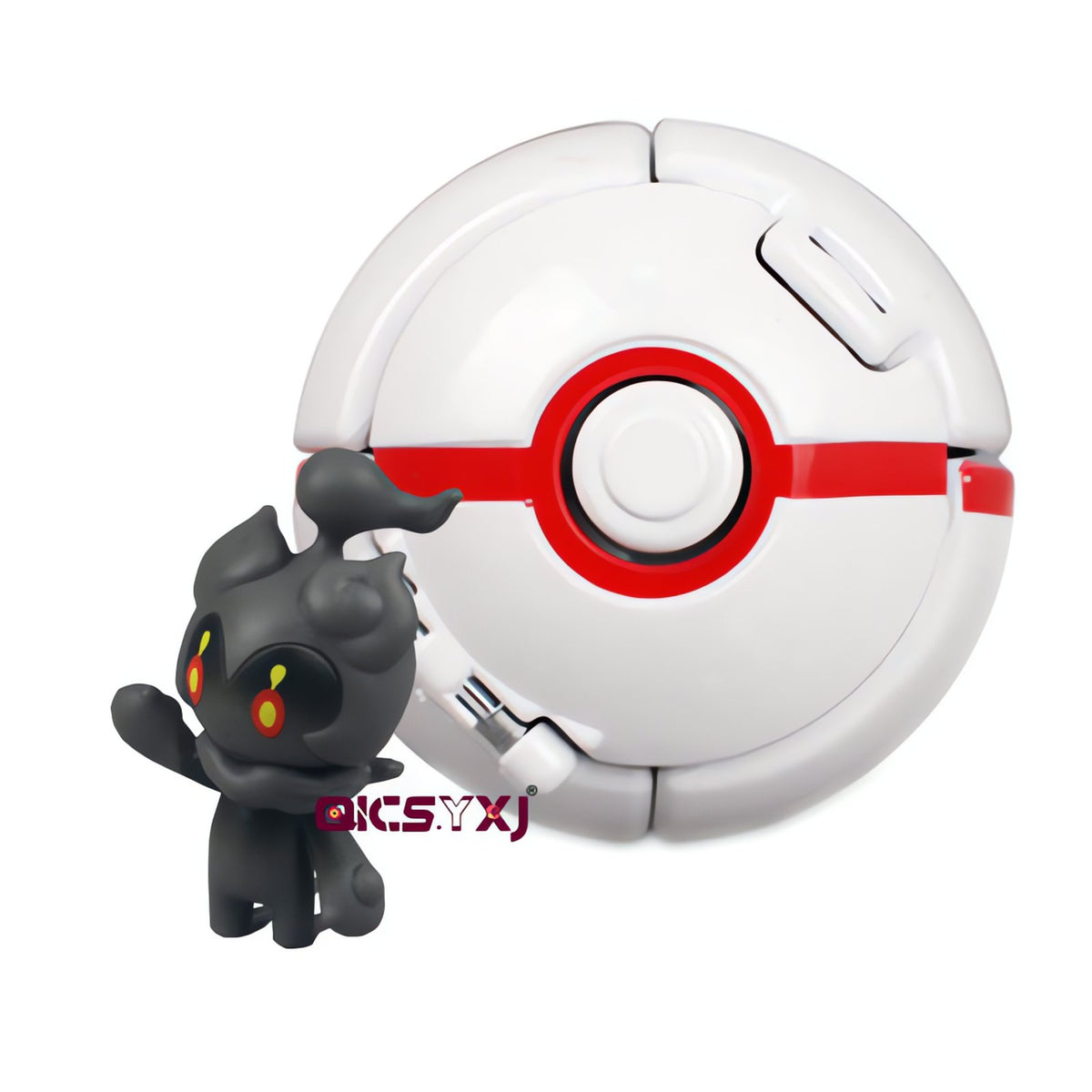 Poké Ball with a mini Pokémon figure – X