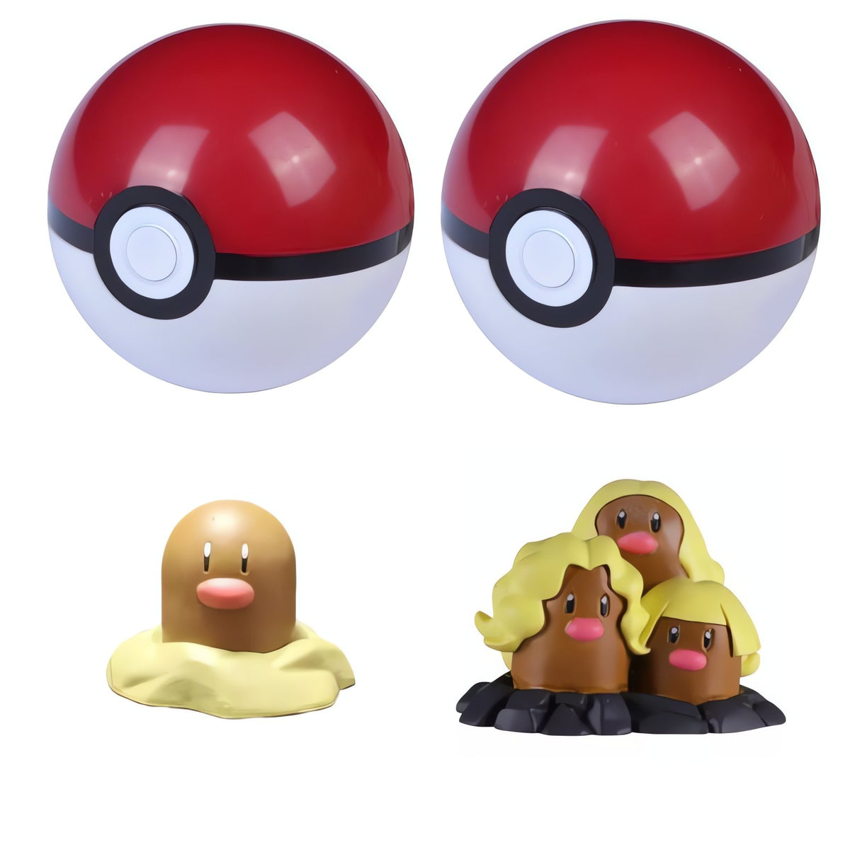 Poké Balls with Pokémon figures – Diglett 4cm