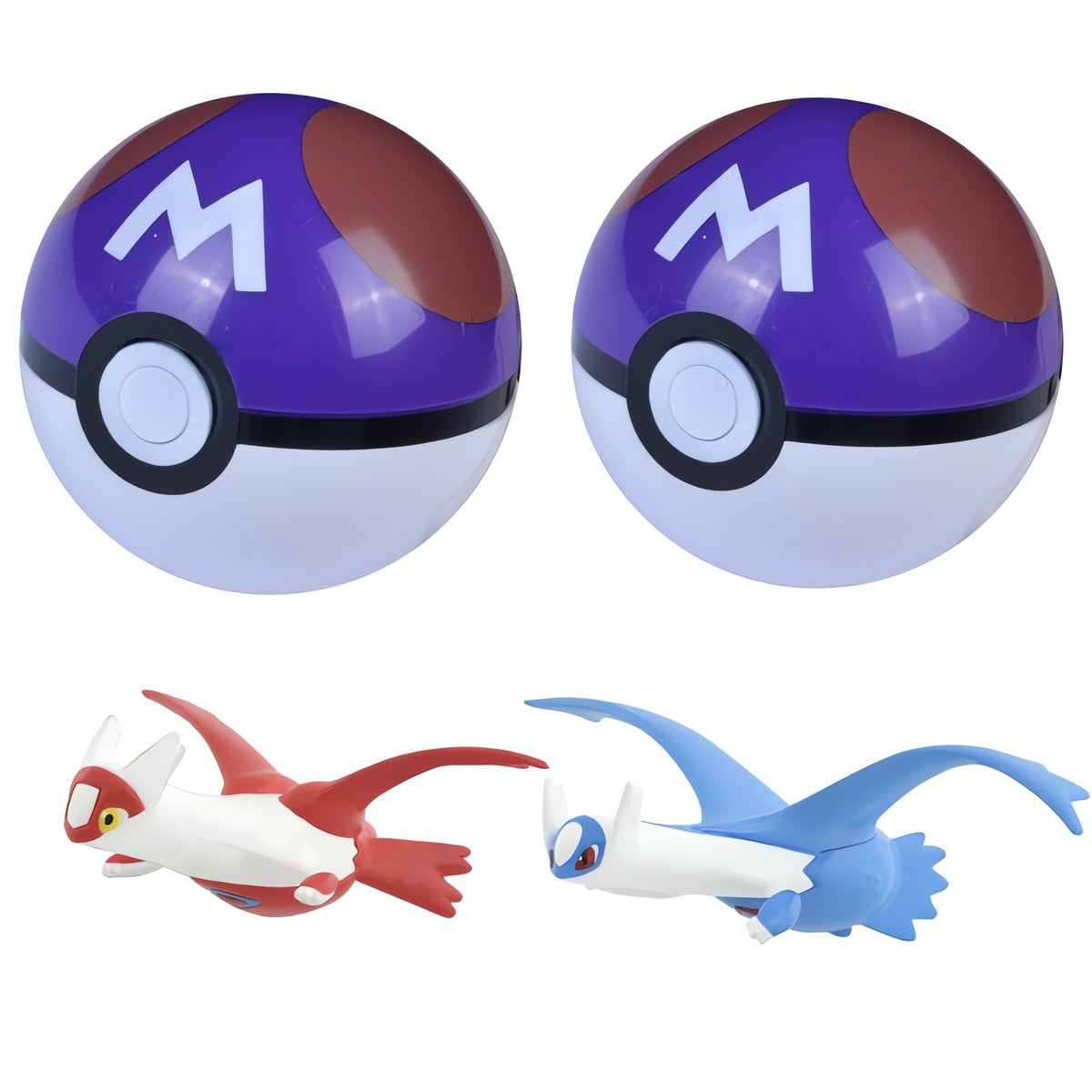 Poké Balls with Pokémon figures – Latios & Latias 5cm