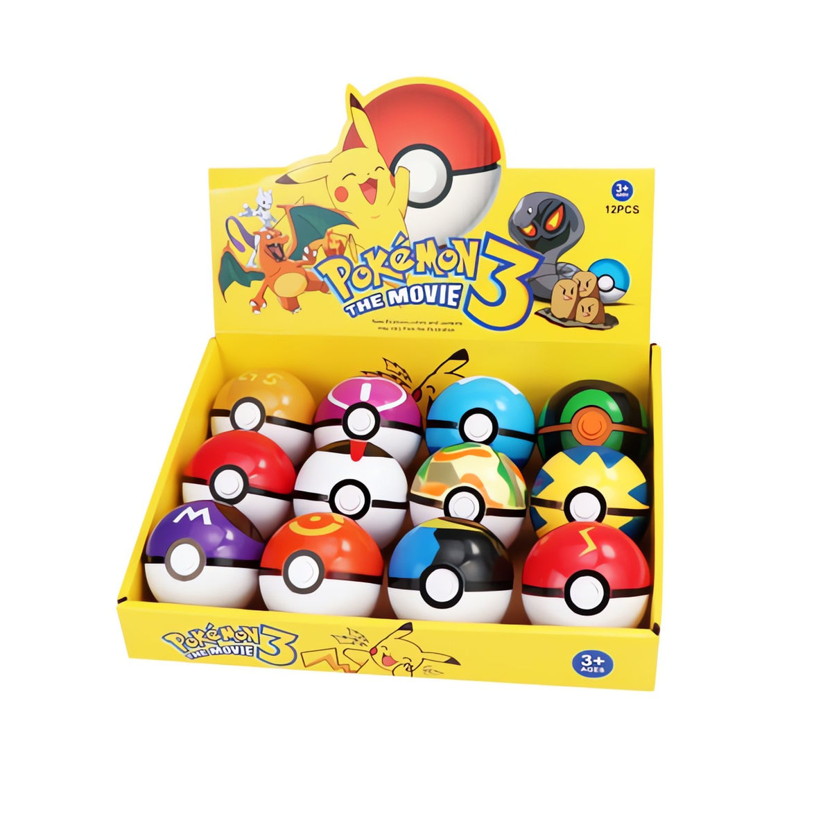 Poké Balls with Pokémon figures