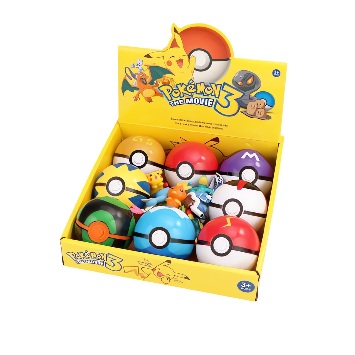 Poké Balls with Pokémon figures – 8 Poké Balls with Figures (Set 2)