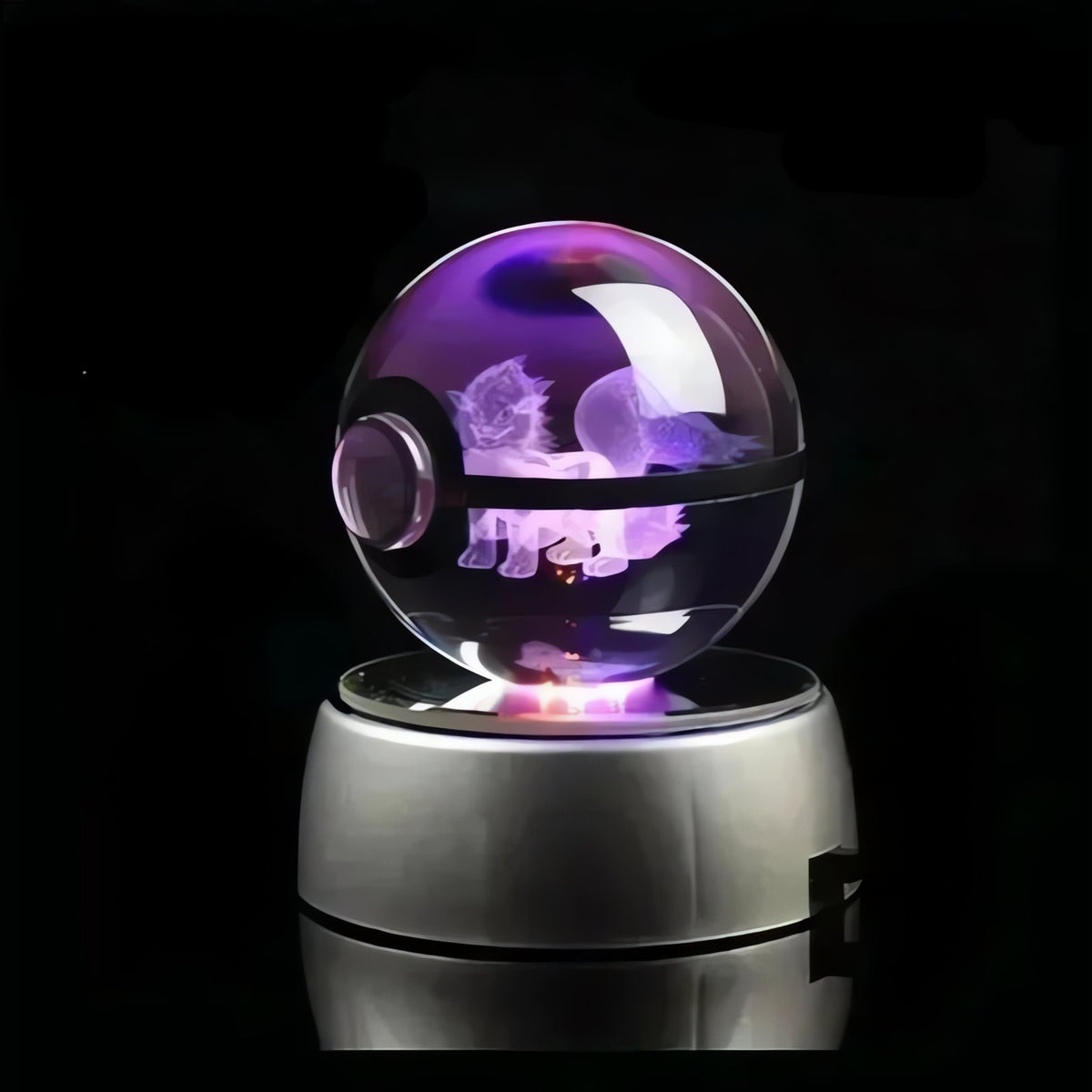 Pokéball crystal ball with colour-changing LED light, 50mm – Arcanine