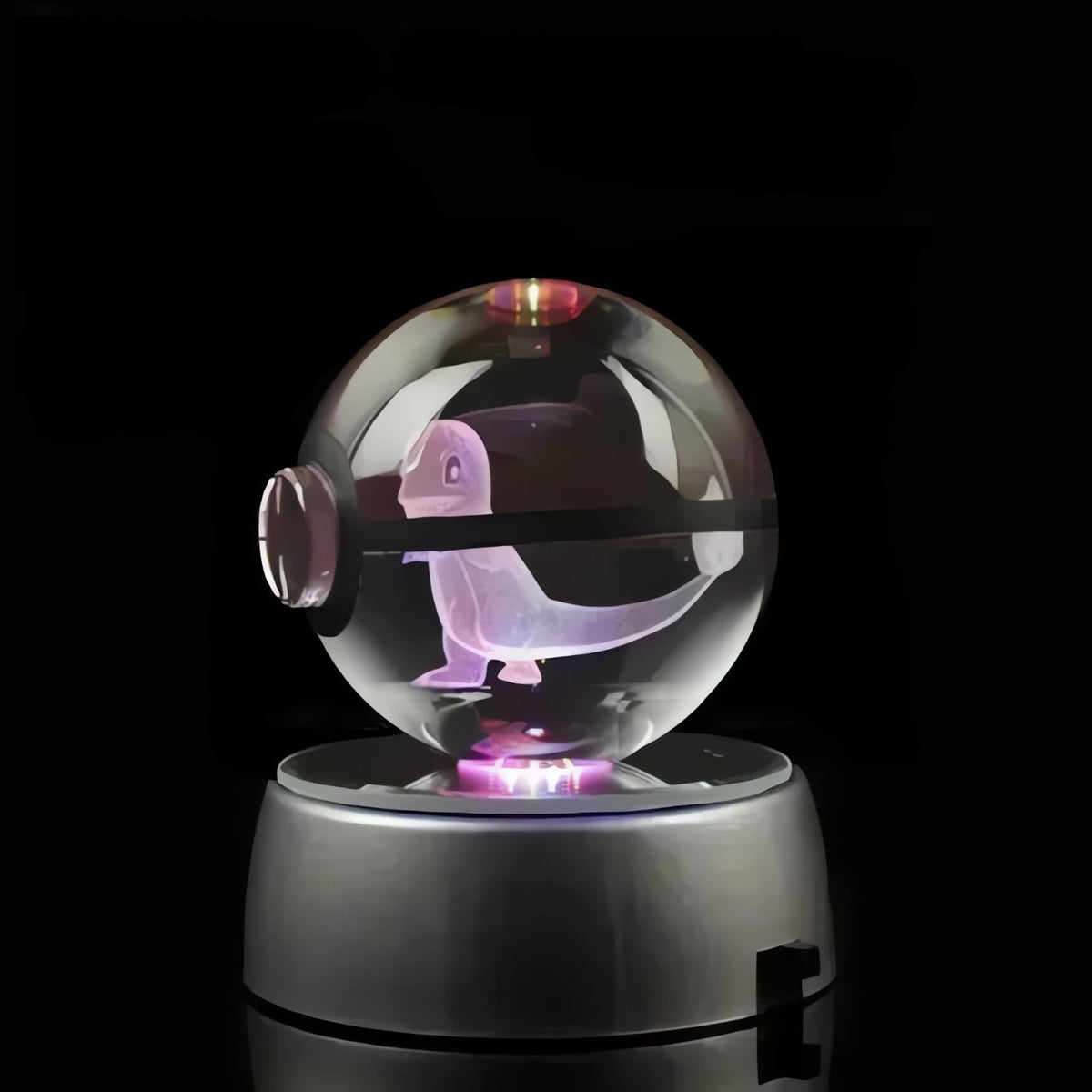 Pokéball crystal ball with colour-changing LED light, 50mm – Charmander