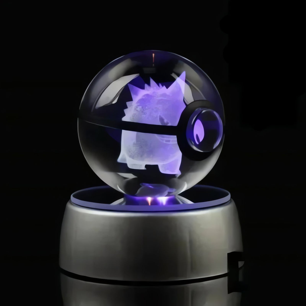Pokéball crystal ball with colour-changing LED light, 50mm – Gengar