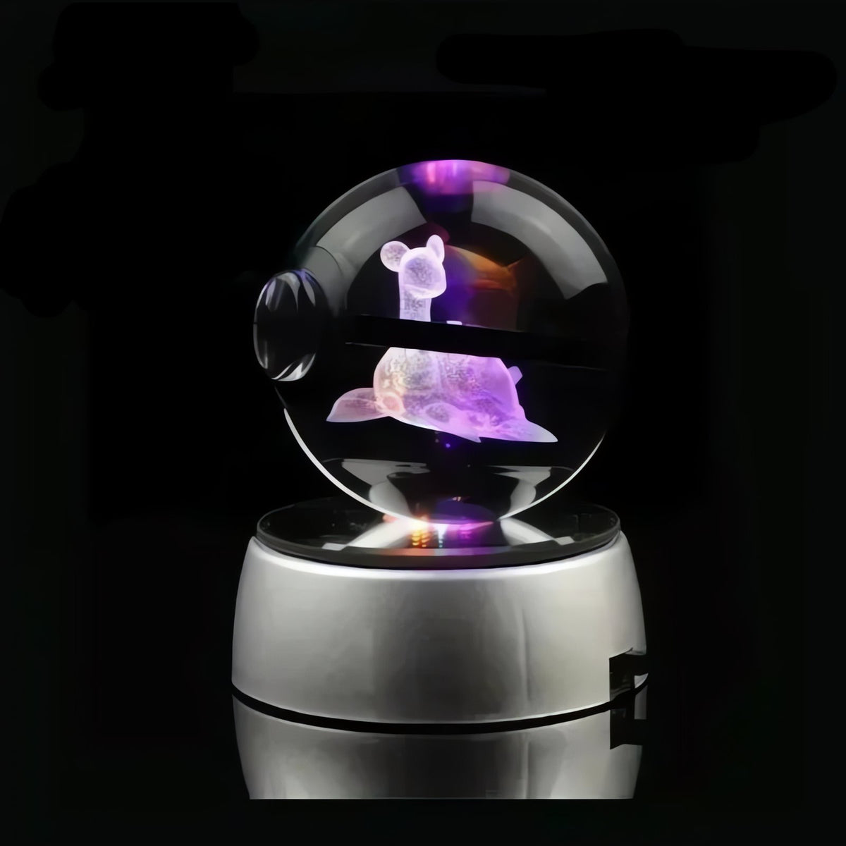 Pokéball crystal ball with colour-changing LED light, 50mm – Lapras