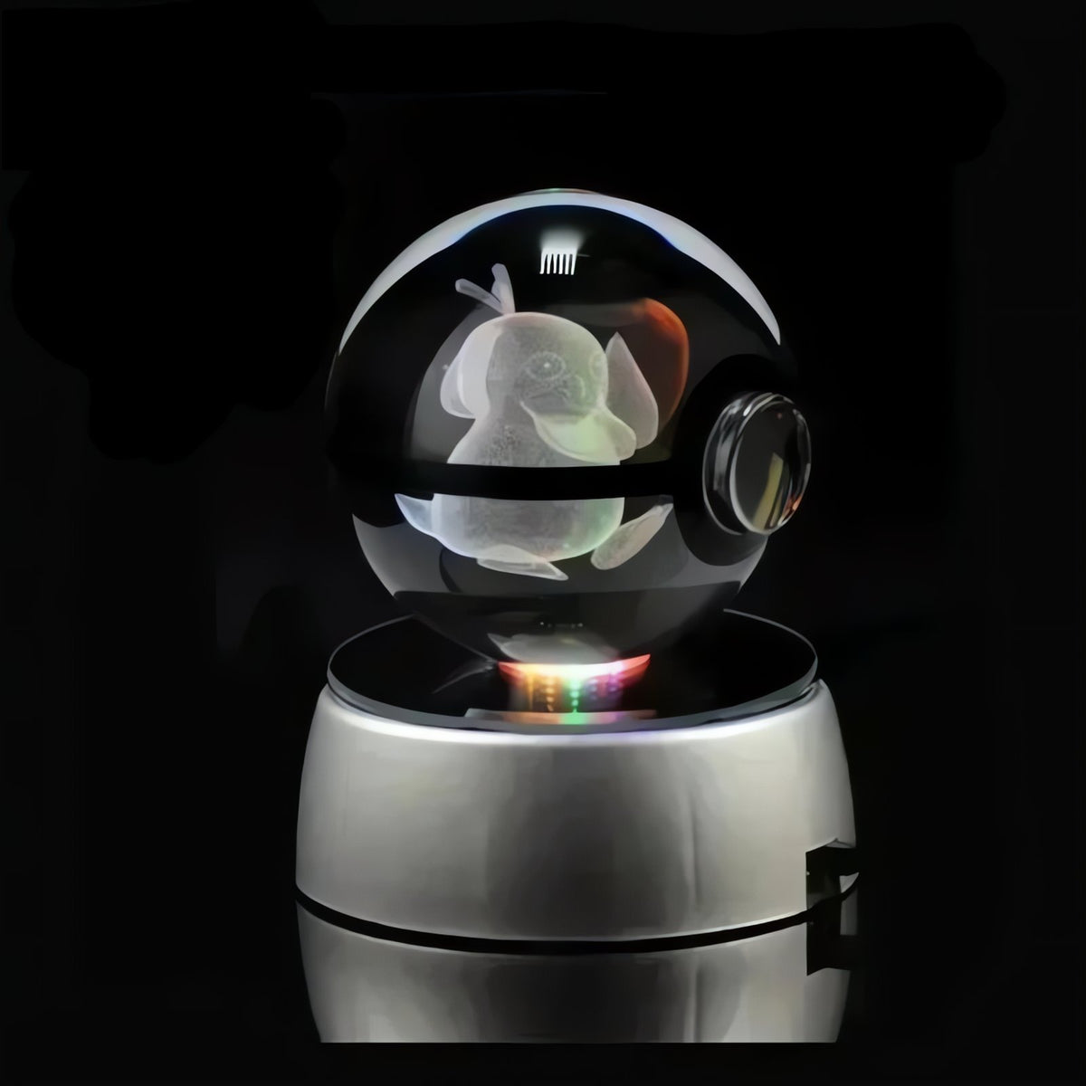 Pokéball crystal ball with colour-changing LED light, 50mm – Psyduck