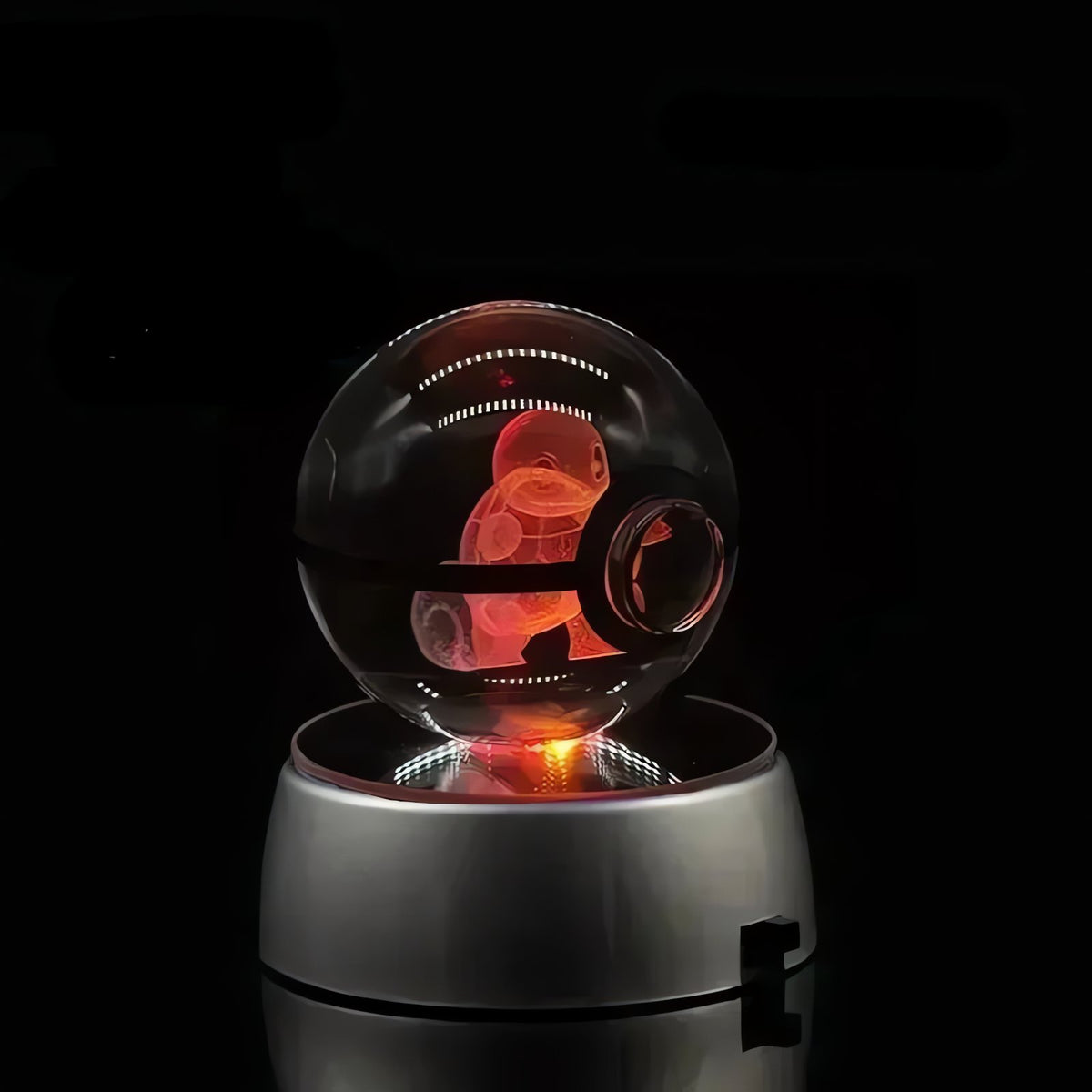 Pokéball crystal ball with colour-changing LED light, 50mm – Squirtle