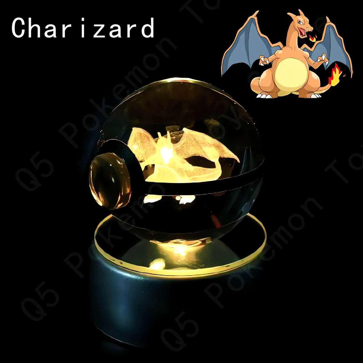 Pokémon 3D crystal ball – Charizard