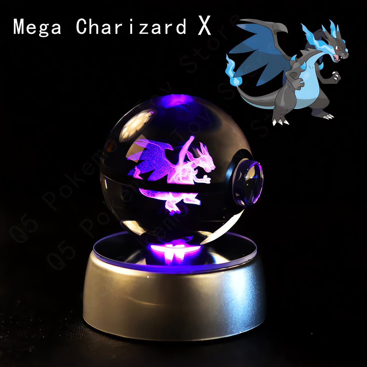 Pokémon 3D crystal ball – Mega Charizard X