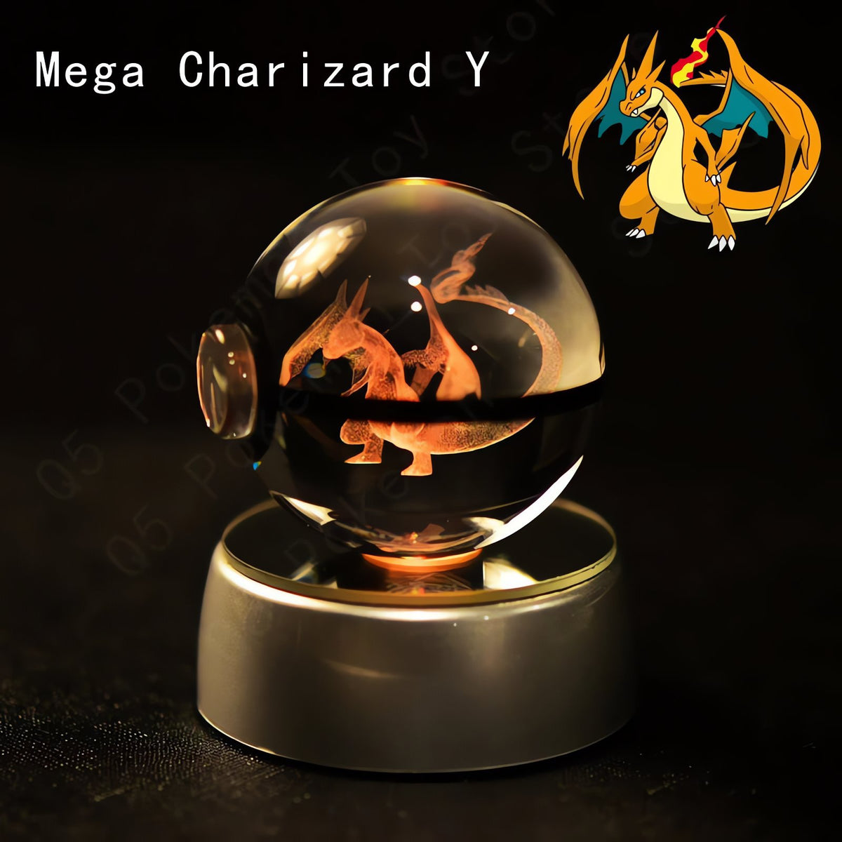 Pokémon 3D crystal ball – Mega Charizard Y
