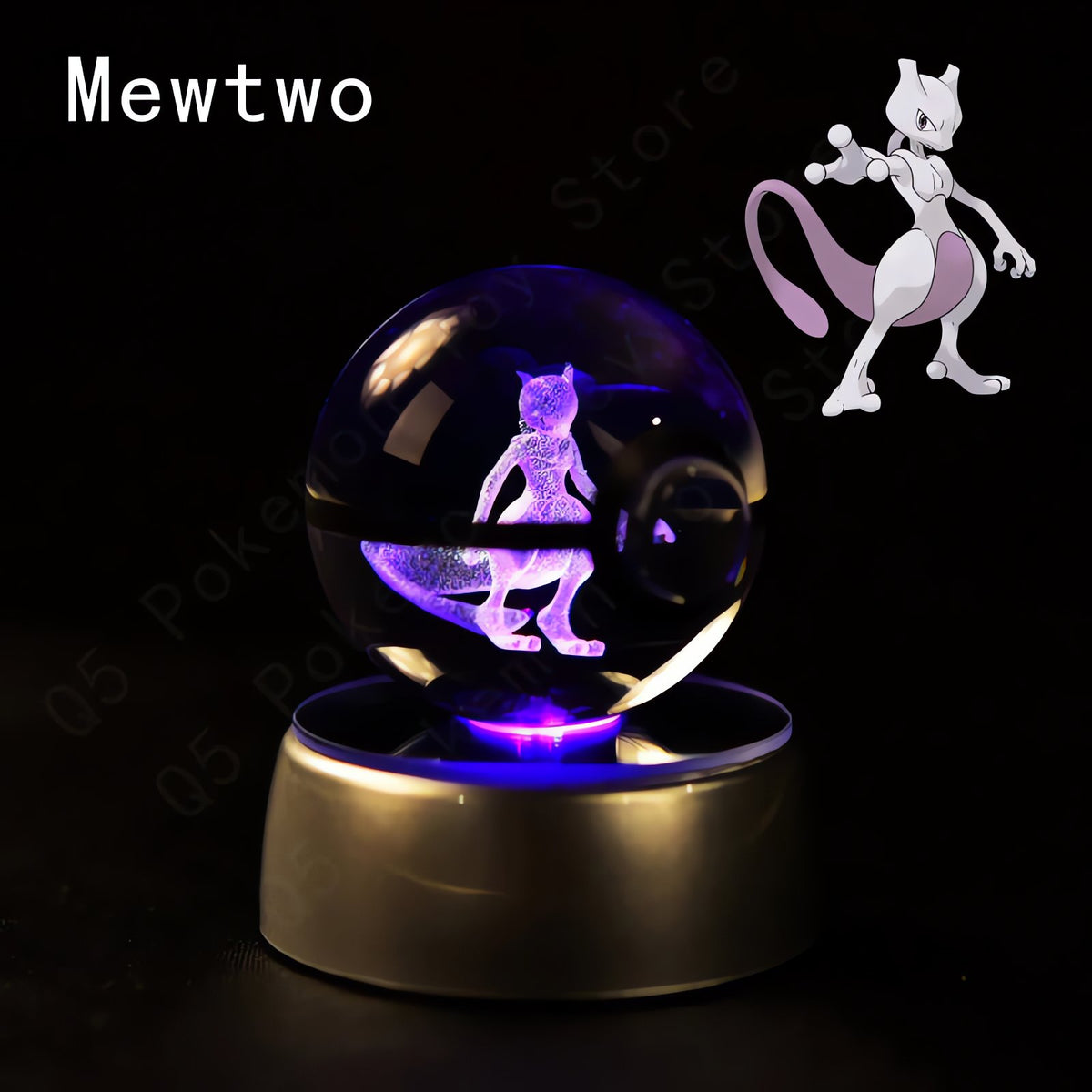Pokémon 3D crystal ball – Mewtwo