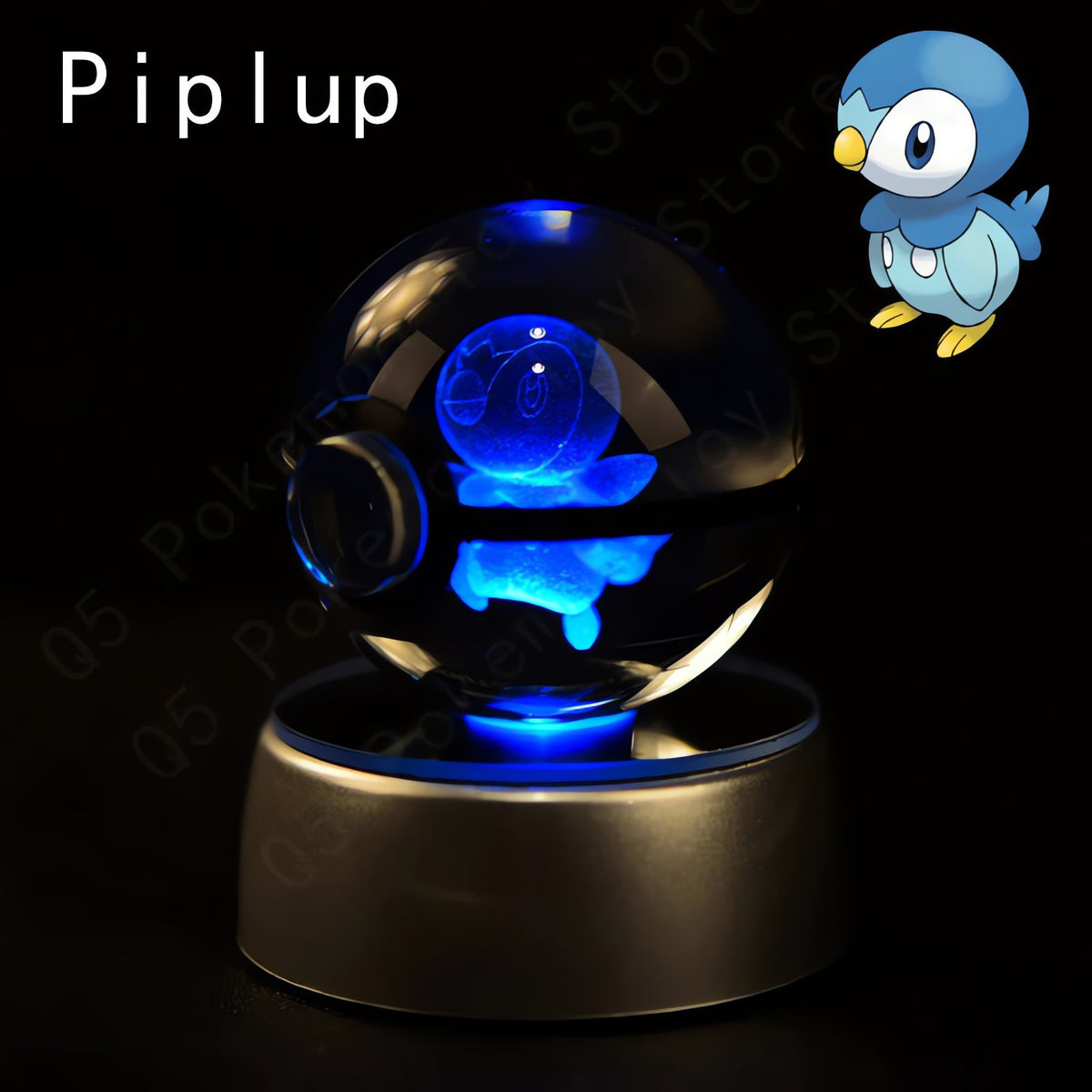 Pokémon 3D crystal ball – Piplup