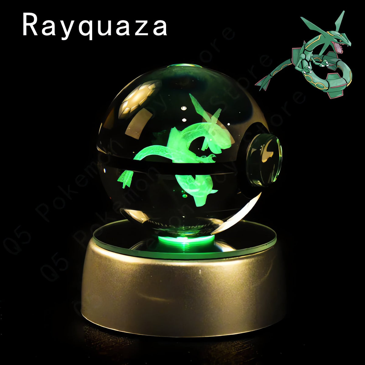 Pokémon 3D crystal ball – Rayquaza