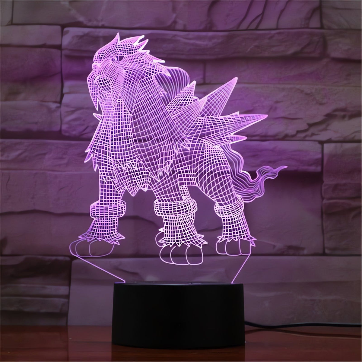Pokémon 3D LED night light with engraved acrylic – Entei