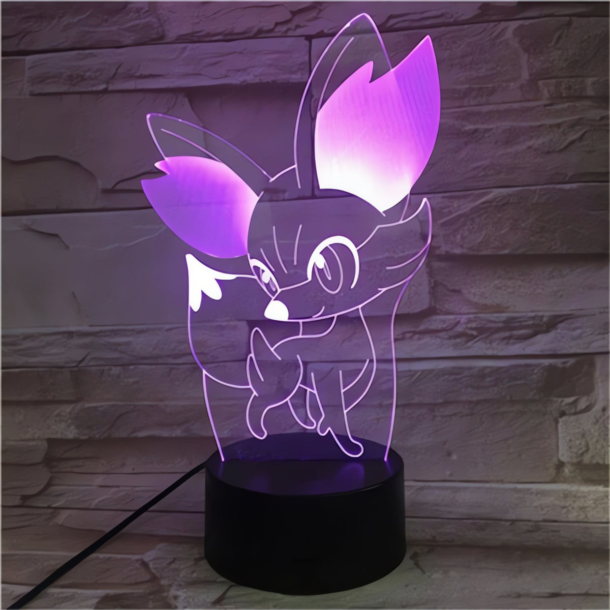 Pokémon 3D LED night light with engraved acrylic – Fennekin
