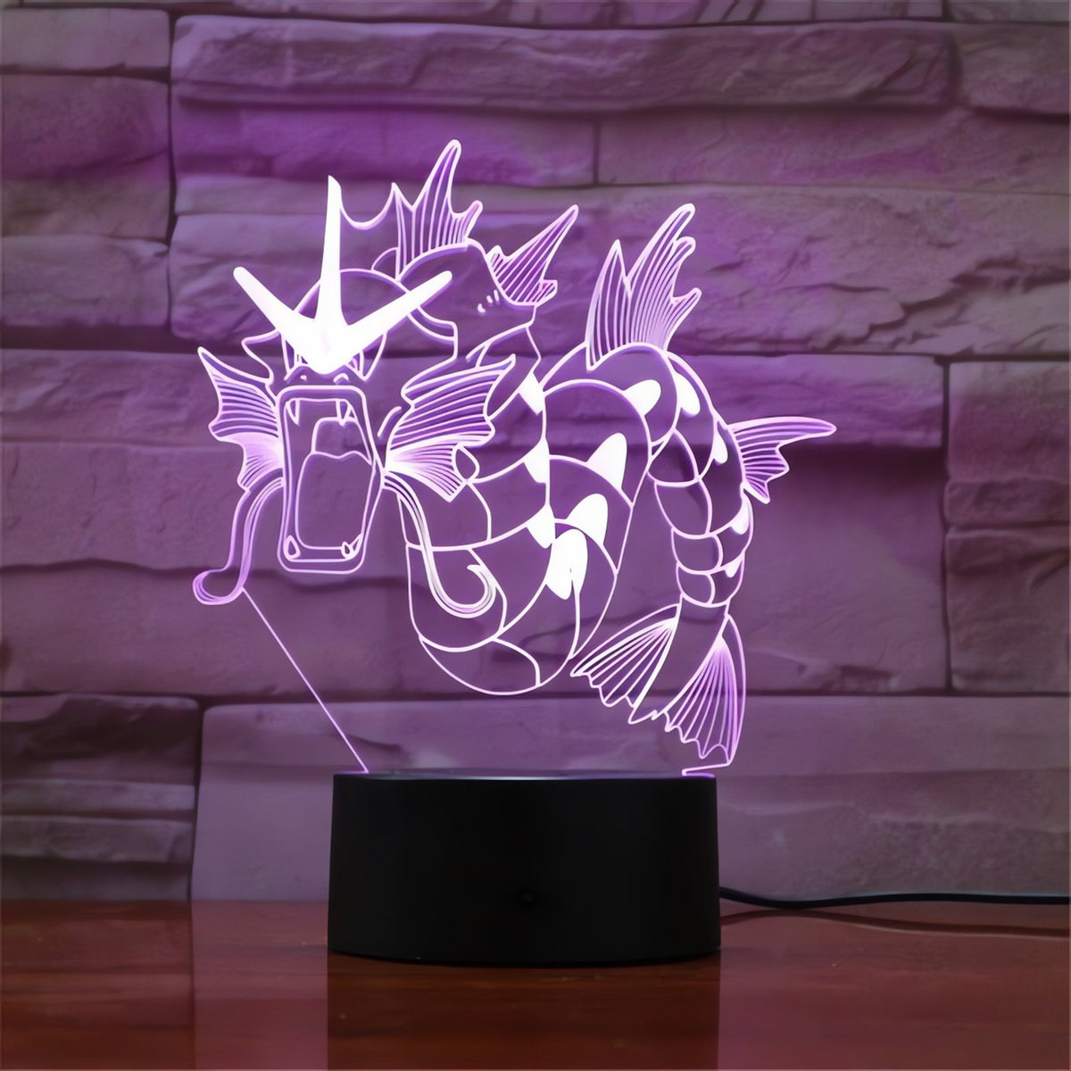 Pokémon 3D LED night light with engraved acrylic – Gyarados