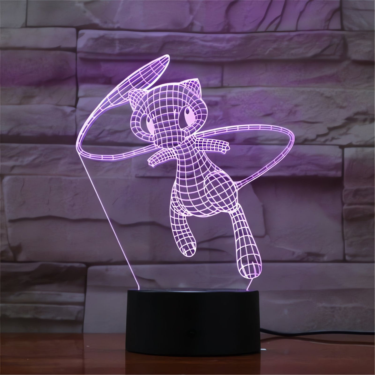 Pokémon 3D LED night light with engraved acrylic – Mew