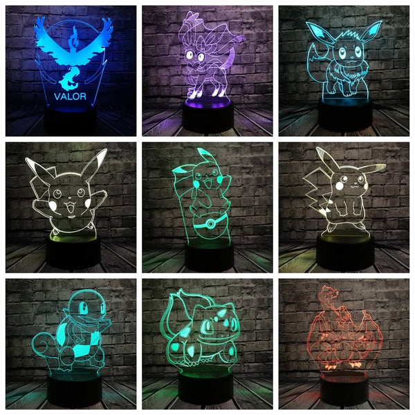 Pokémon 3D LED Night Light | Colour-Changing Lamp