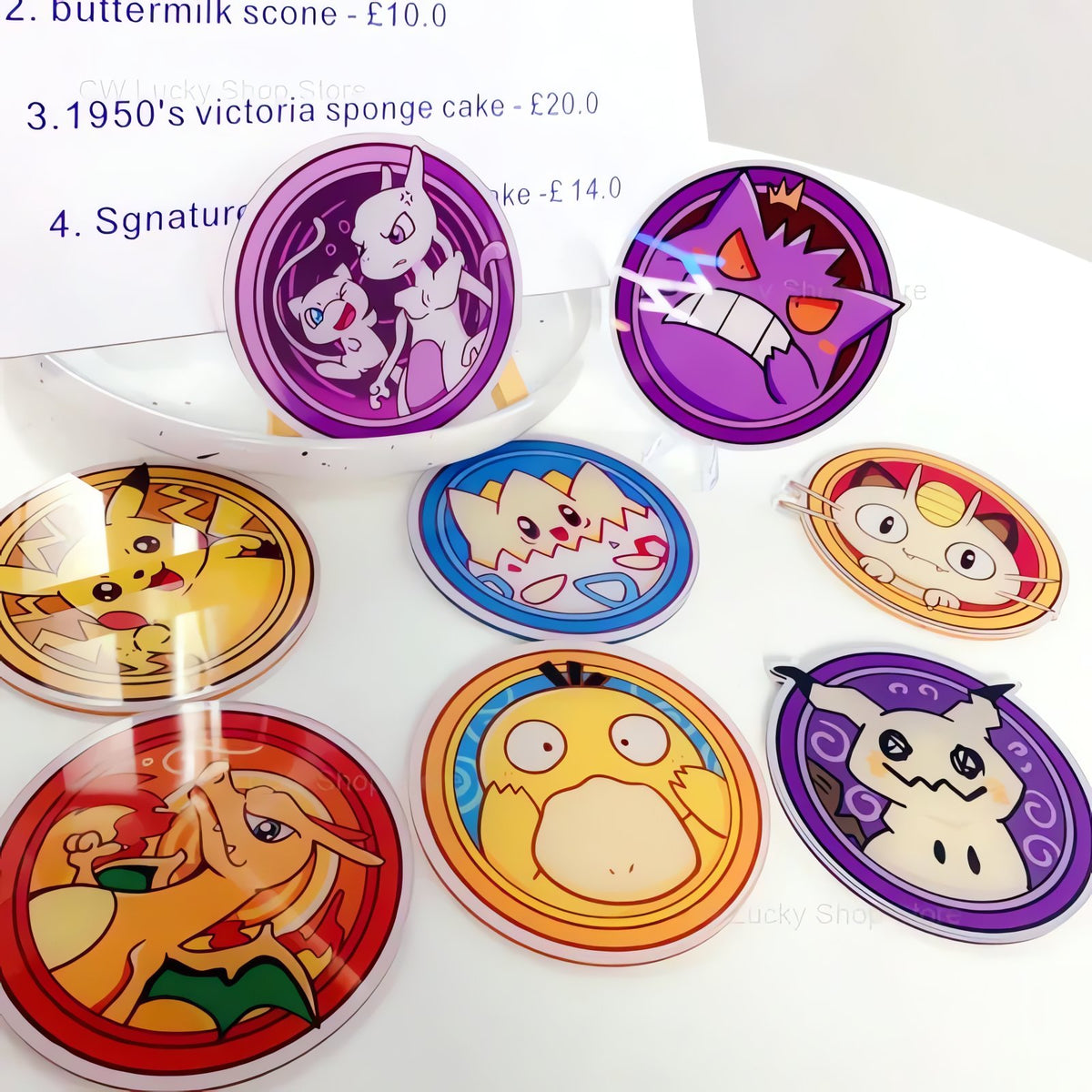 Pokémon acrylic coasters, 9cm – photo 3